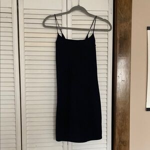 Seamless rib knit mini dress